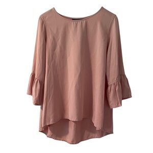 JOHN MARK Pink Ruffled 3/4 Sleeve Blouse Women’s Size Medium